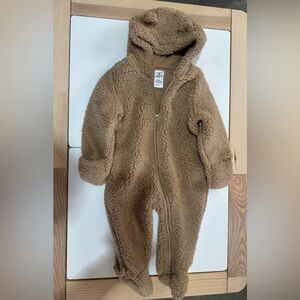 Baby Gap Tan Fleece Bear Suit